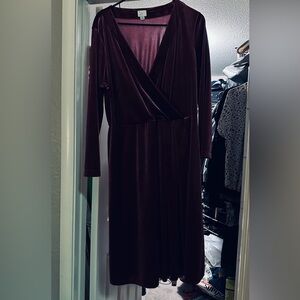 A New Day V-Neck Long Sleeve Cocktail Gown